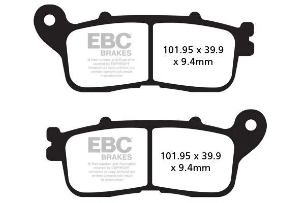 Plaquettes de frein EBC en métal fritté série FA-HH
