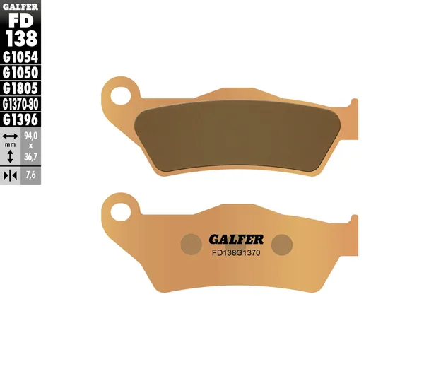 Plaquettes de frein frittées HH GALFER