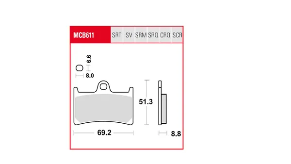 Plaquettes de frein TRW TRQ Sinter 7321441 - vue 2