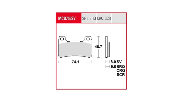 Plaquettes de frein sinter TRQ TRW 7320002 - vue 2
