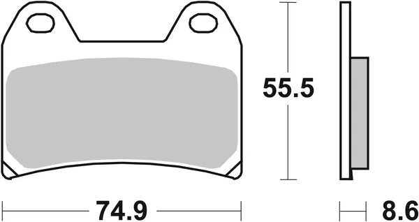 Plaquettes de frein double frittées DS Racing SBS - vue 2