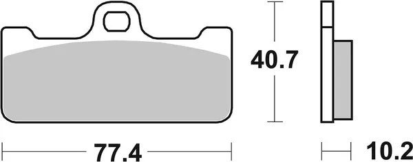 Plaquettes de frein double frittées DS Racing SBS - vue 2
