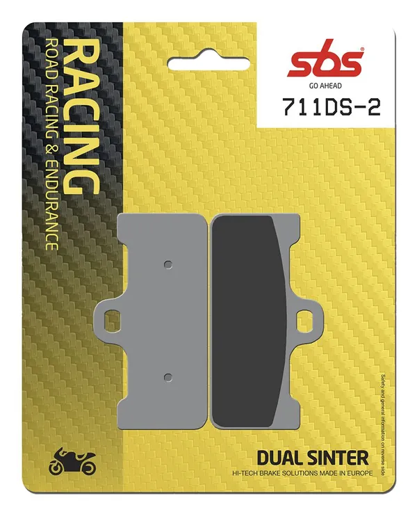 Plaquettes de frein double frittées SBS DS Racing
