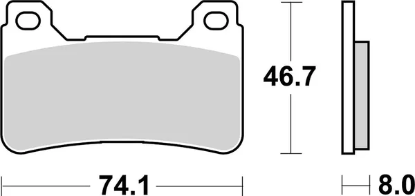 Plaquettes de frein double frittées DS Racing SBS - vue 2
