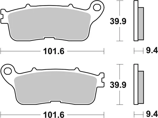 Plaquettes de frein arrière frittées SBS LS Street Excel - vue 2