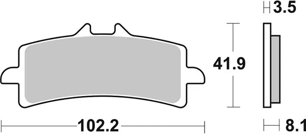Plaquettes de frein double frittées SBS DS Racing - vue 2