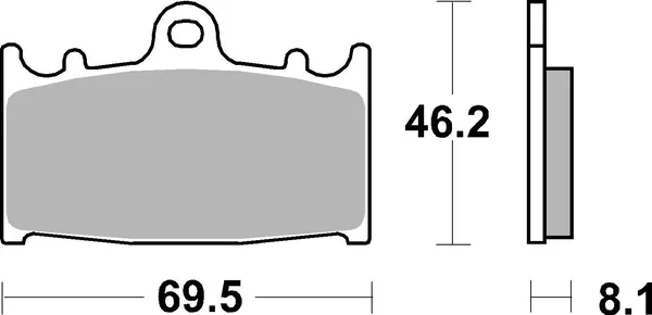 Plaquettes de frein double frittées DS Racing SBS - vue 2