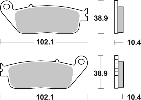 Plaquettes de frein Maxi en métal fritté MS SBS pour scooters - vue 2