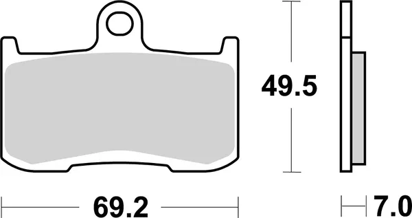 Plaquettes de frein avant frittées SBS HHS Excel - vue 2