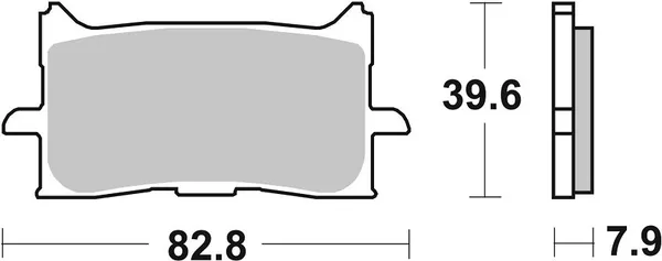 Plaquettes de frein avant frittées SBS HS Street Excel - vue 2