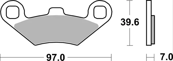 Plaquettes de frein maxi SBS en métal fritté MS pour scooters - vue 2