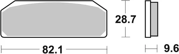 Plaquettes de frein double frittées SBS DS Racing - vue 2