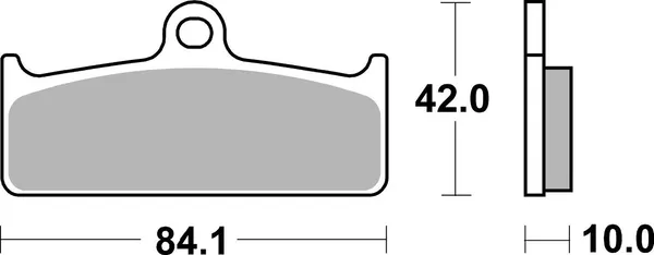 Plaquettes de frein double frittées DS Racing SBS - vue 2