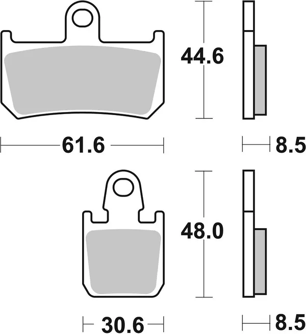 Plaquettes de frein double frittées DS Racing SBS - vue 2