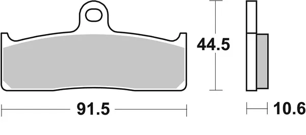 Plaquettes de frein double frittées SBS DS Racing - vue 2