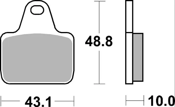 Plaquettes de frein double frittées SBS DS Racing - vue 2
