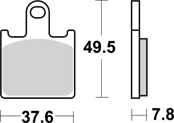 Plaquettes de frein double frittées SBS DS Racing - vue 2
