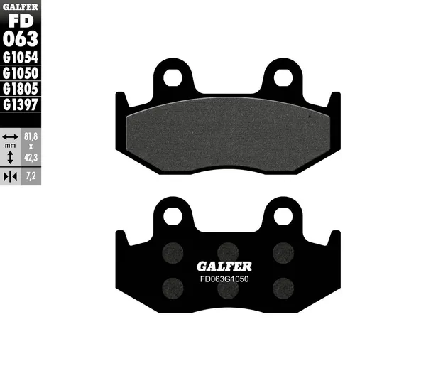 Plaquettes de frein semi-métalliques GALFER - vue 2