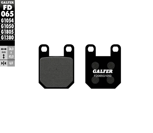 Plaquettes de frein semi-métalliques GALFER - vue 2