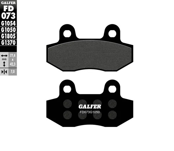 Plaquettes de frein semi-métalliques GALFER - vue 2
