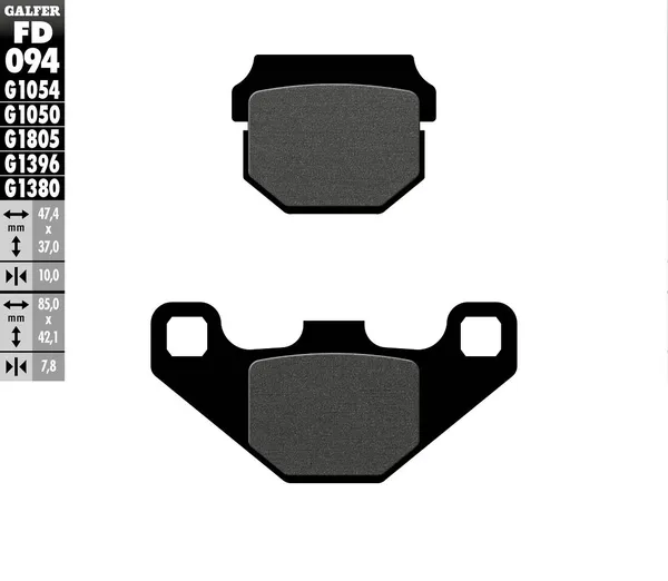 Plaquettes de frein semi-métalliques GALFER - vue 2