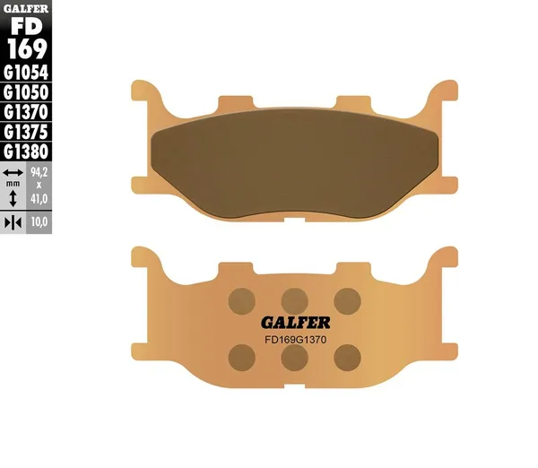Plaquettes de frein frittées Galfer HH - vue 2