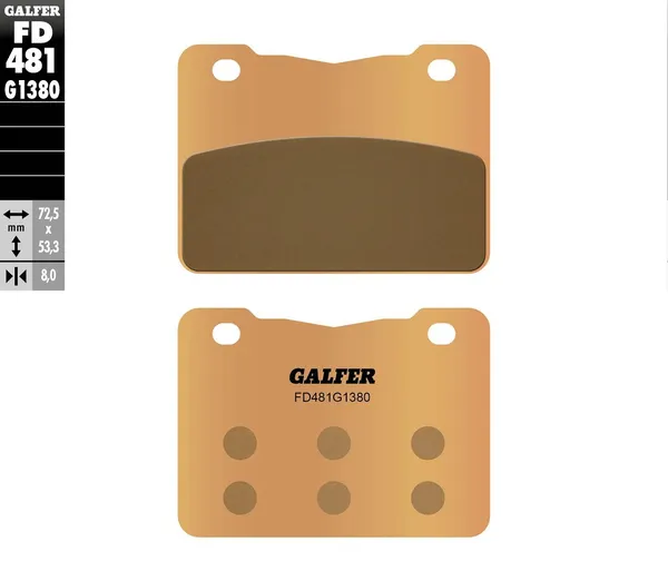 Plaquettes de frein frittées HH GALFER - vue 2