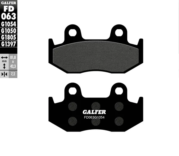 Plaquettes de frein semi-métalliques GALFER - vue 2