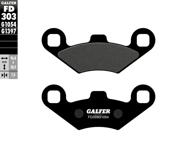 Plaquettes de frein semi-métalliques GALFER - vue 2
