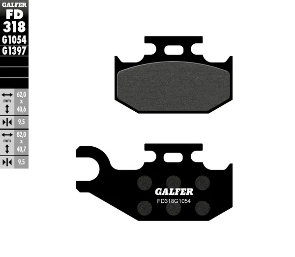 Plaquettes de frein semi-métalliques GALFER - vue 2