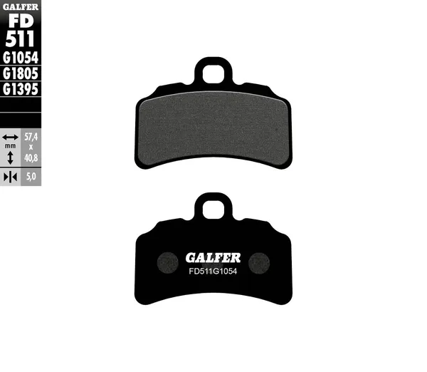 Plaquettes de frein semi-métalliques GALFER - vue 2