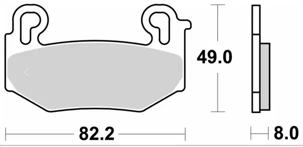 Plaquettes de frein avant frittées SBS HS Street Excel - vue 2