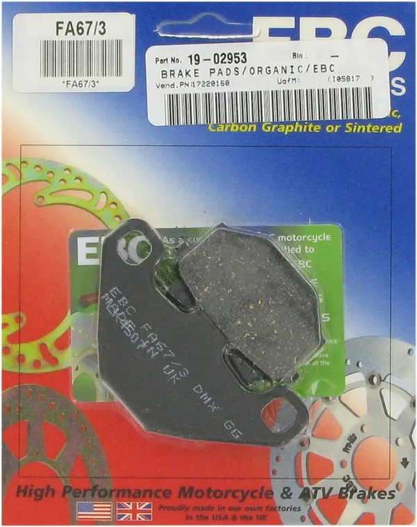 Plaquettes de frein organiques EBC FA - vue 2