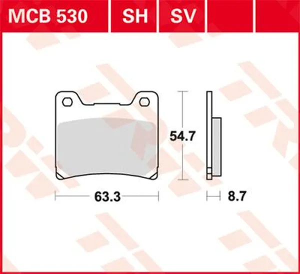 Plaquettes de frein Standard TRW 7326929 - vue 2