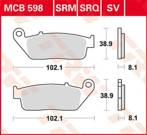 Plaquettes de frein TRW Standard 7372378 - vue 2