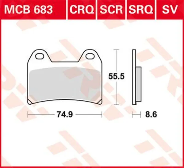 Plaquette de frein avant TRW Standard 7379167 - vue 2