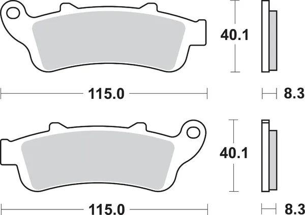 Plaquettes de frein avant frittées SBS HS Street Excel - vue 2