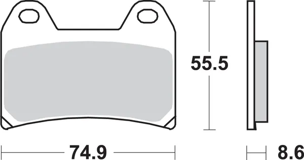Plaquettes de frein avant frittées SBS HS Street Excel - vue 3