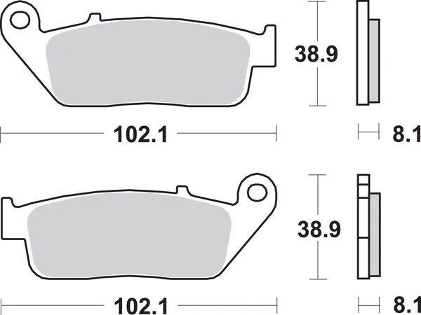 Plaquettes de frein avant frittées SBS HS Street Excel - vue 2