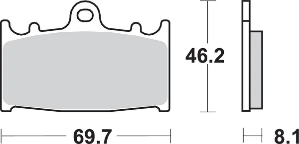Plaquettes de frein avant frittées SBS HS Street Excel - vue 2