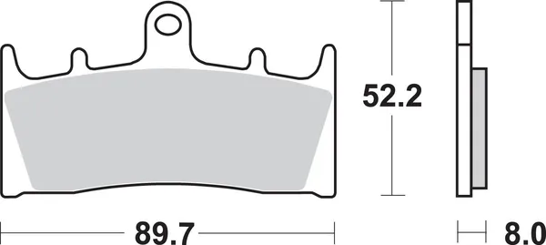 Plaquettes de frein avant frittées SBS HS Street Excel - vue 2