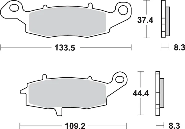 Plaquettes de frein avant frittées SBS HS Street Excel - vue 2