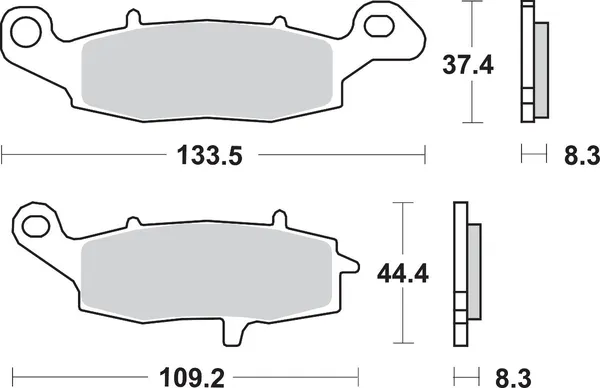 Plaquettes de frein avant frittées SBS HS Street Excel - vue 2