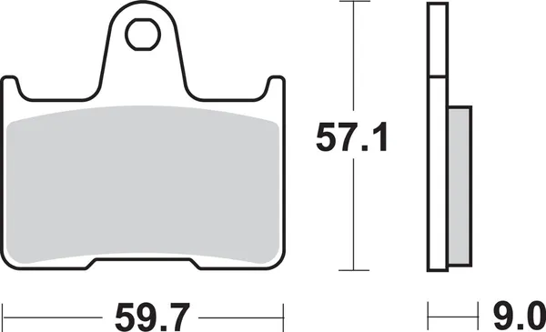 Plaquettes de frein arrière frittées SBS LS Street Excel - vue 2
