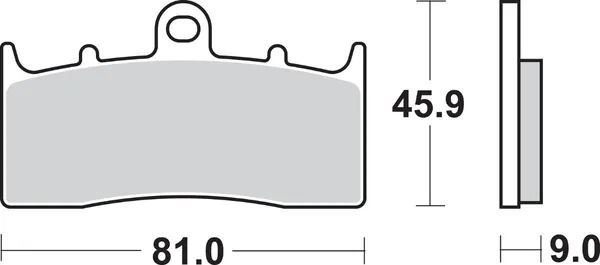 Plaquettes de frein avant frittées SBS HS Street Excel - vue 2