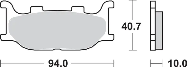 Plaquettes de frein avant frittées SBS HS Street Excel - vue 2