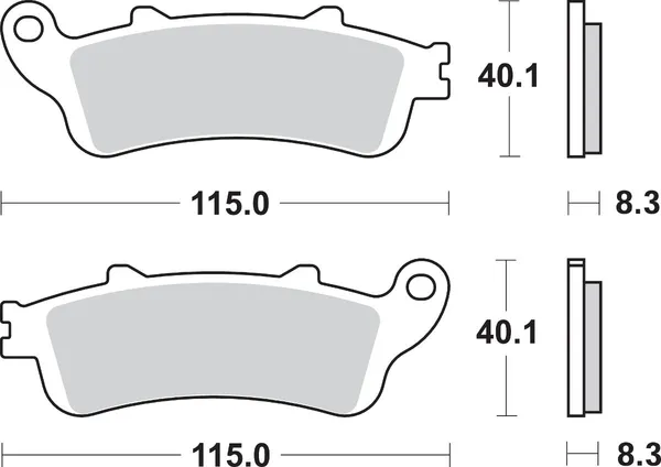 Plaquettes de frein arrière frittées SBS LS Street Excel - vue 2