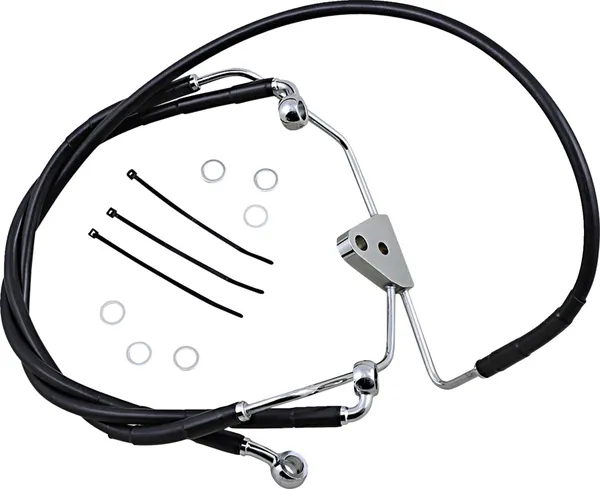 Kit de durites de frein en vinyle noir rallongées DRAG SPECIALTIES