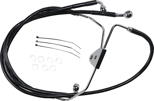 Kit de durites de frein en vinyle noir rallongées DRAG SPECIALTIES - vue 2