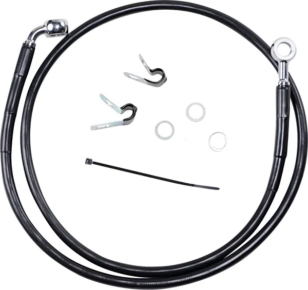 Kit de durites de frein en vinyle noir rallongées DRAG SPECIALTIES - vue 2